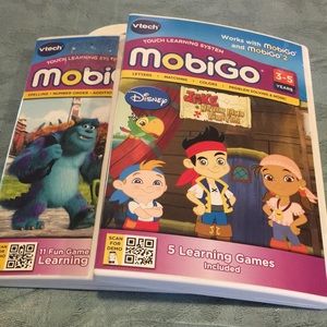 Mobigo V-Tech Games monster University Like NEW and NEW Jake Neverland pirates